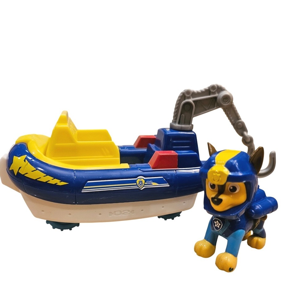Paw Patrol Chase Sea Patrol Transforming Vehicle with Figure Blue Yellow 02